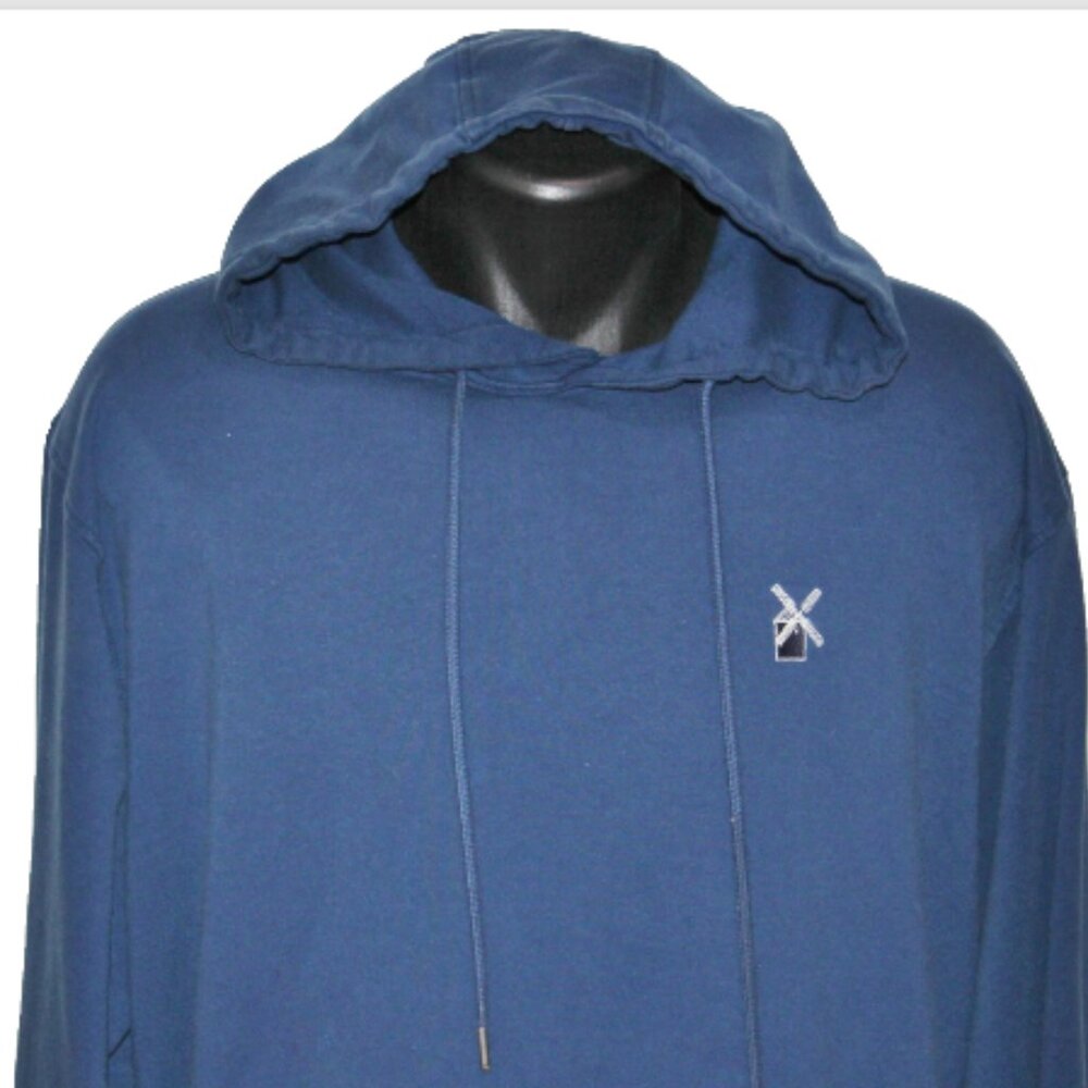 QUIXOTE CLUB Peter Millar Lava Wash Luxury Cotton Blend Hoodie, XL, Navy Blue